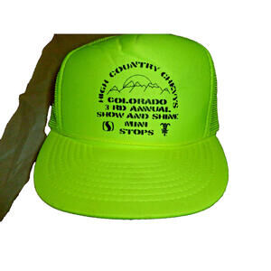 Vintage OTTO Neon‎ Chevrolet High Country Hat Colorado Annual Show Mesh Snapback